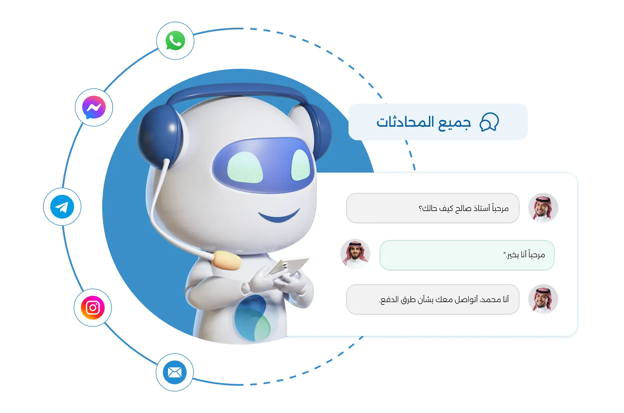وجهة واحدة لاستقبال وتنظيم كل محادثات العملاء